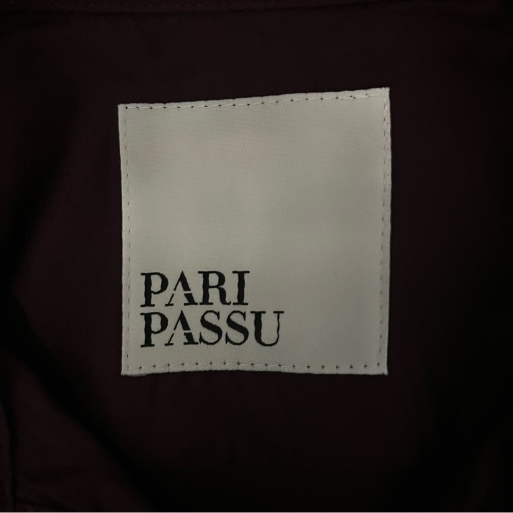 PARI PASSU Burgundy/Bordeaux Poplin Cotton Shirt Dress | 22 - NWOT! - Picture 5 of 8